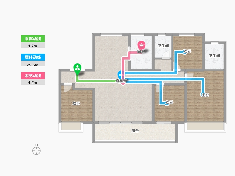 河南省-周口市-康桥海义悦溪园-128.81-户型库-动静线