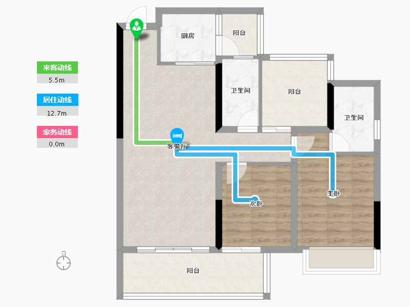 广西壮族自治区-贵港市-西江学府.蔷薇花园-80.82-户型库-动静线