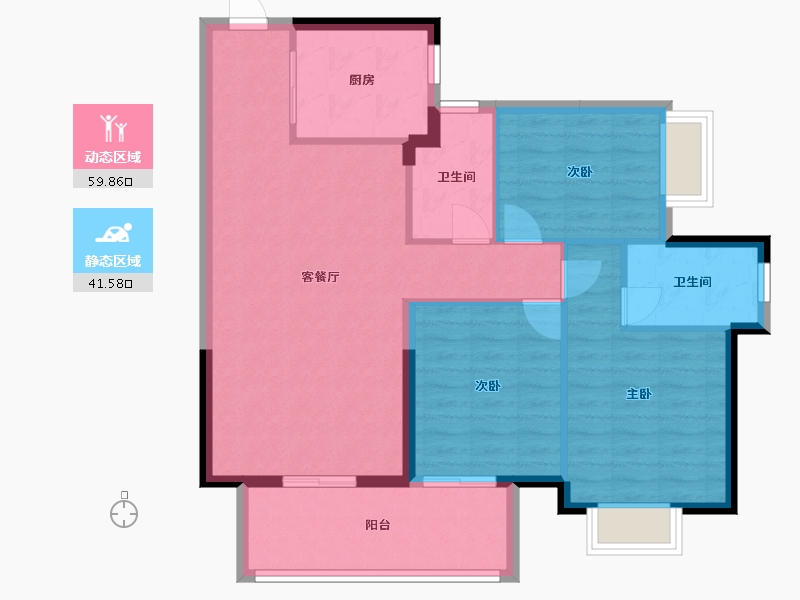 广西壮族自治区-南宁市-锦麟玖玺-91.91-户型库-动静分区