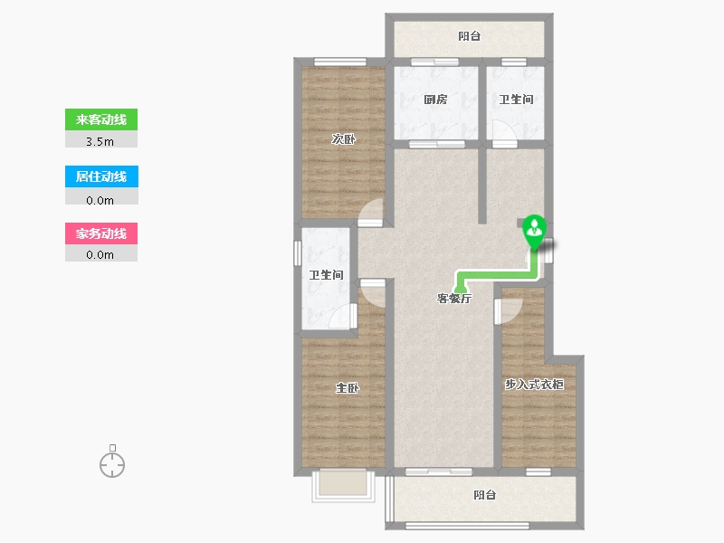 河南省-信阳市-中汇澜湾-107.44-户型库-动静线