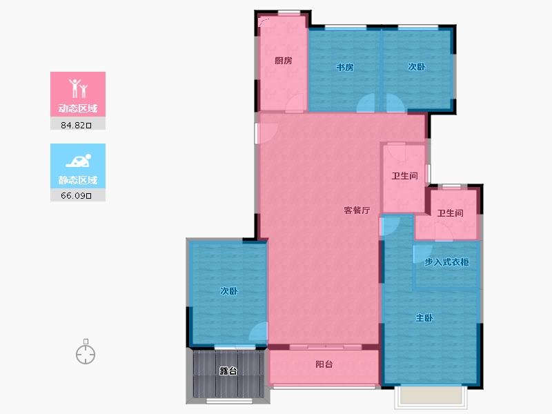 江苏省-徐州市-潘安湖昕棠观澜府-145.00-户型库-动静分区