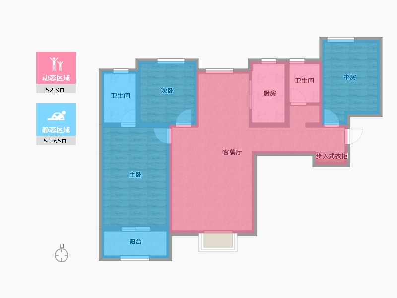 陕西省-咸阳市-城投时代-92.37-户型库-动静分区