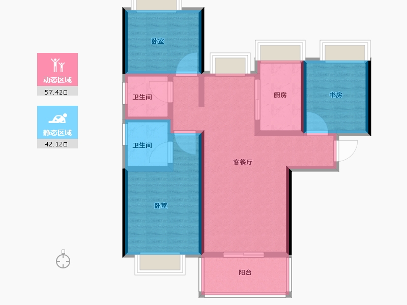 福建省-福州市-琅岐山语城-88.00-户型库-动静分区