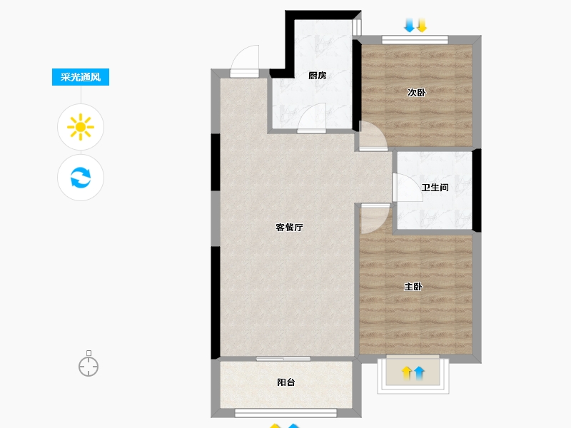 辽宁省-沈阳市-富禹天玺-62.02-户型库-采光通风