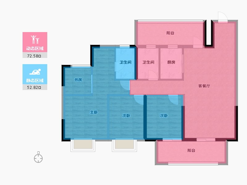 广西壮族自治区-南宁市-锦麟玖玺-112.74-户型库-动静分区