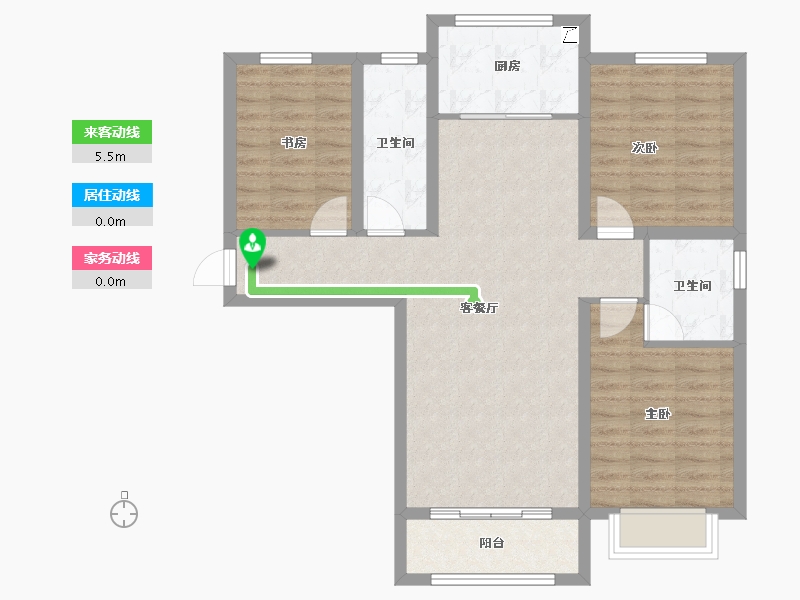 河北省-保定市-香溪名旭·悦居-87.40-户型库-动静线