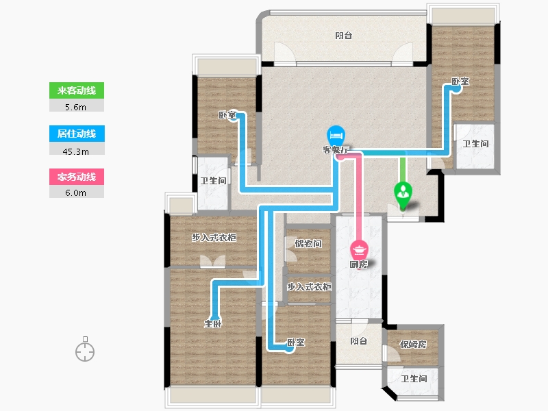 广东省-广州市-侨鑫保利汇景台-189.06-户型库-动静线