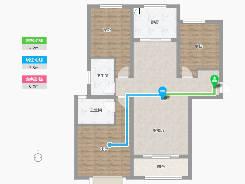 陕西省-西安市-金泰贞观悦府-92.10-户型库-动静线