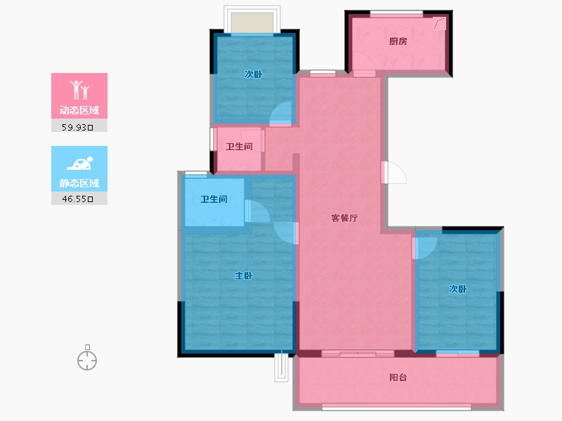 河南省-周口市-方远·中原首府-94.41-户型库-动静分区