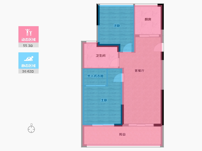 浙江省-舟山市-绿城晓风印月花园-77.58-户型库-动静分区