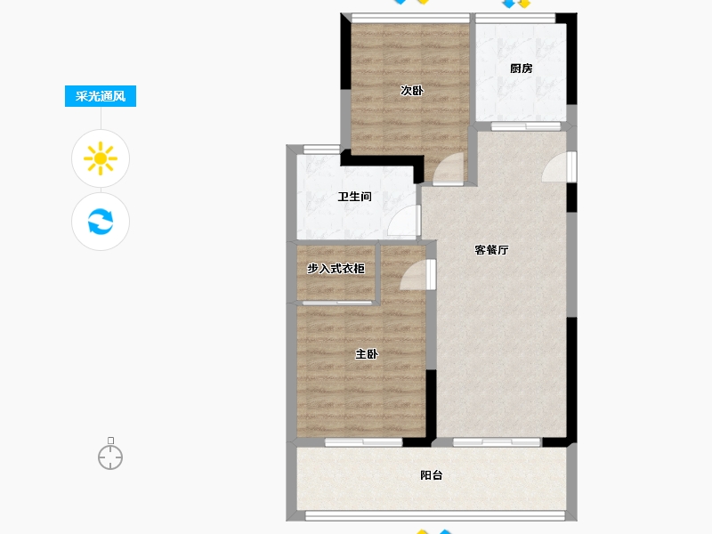 浙江省-舟山市-绿城晓风印月花园-77.58-户型库-采光通风