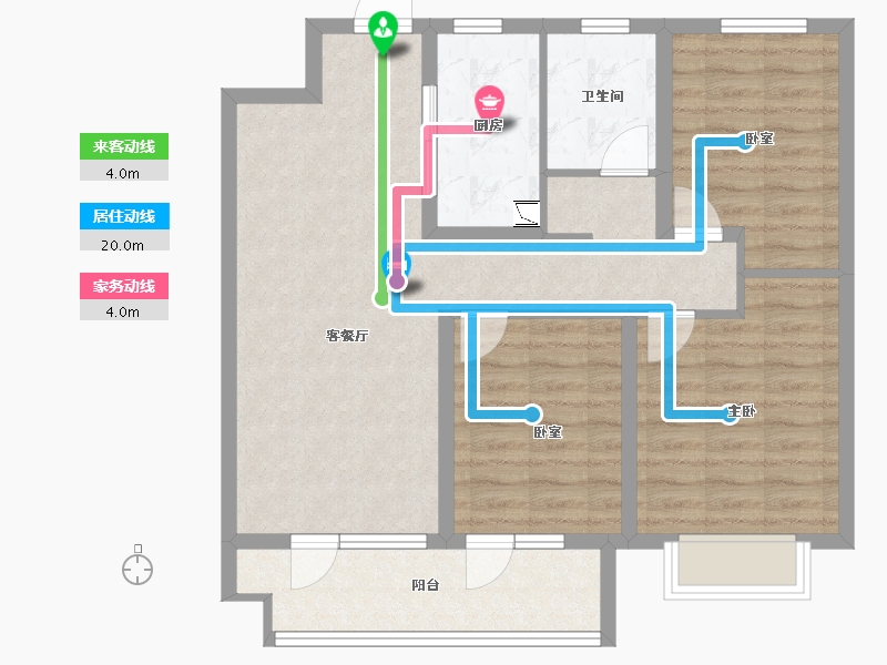 山东省-潍坊市-桃源金茂悦-84.00-户型库-动静线