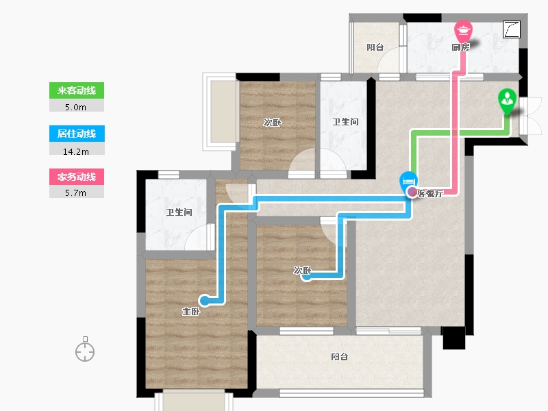 重庆-重庆市-阳光城悦江山-79.75-户型库-动静线