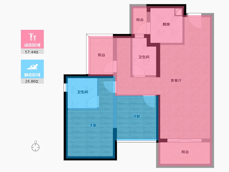 广东省-河源市-河源雅居乐美的源著-73.77-户型库-动静分区