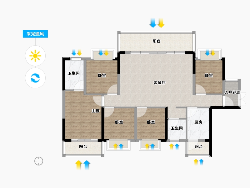 广西壮族自治区-来宾市-金色时代-132.81-户型库-采光通风