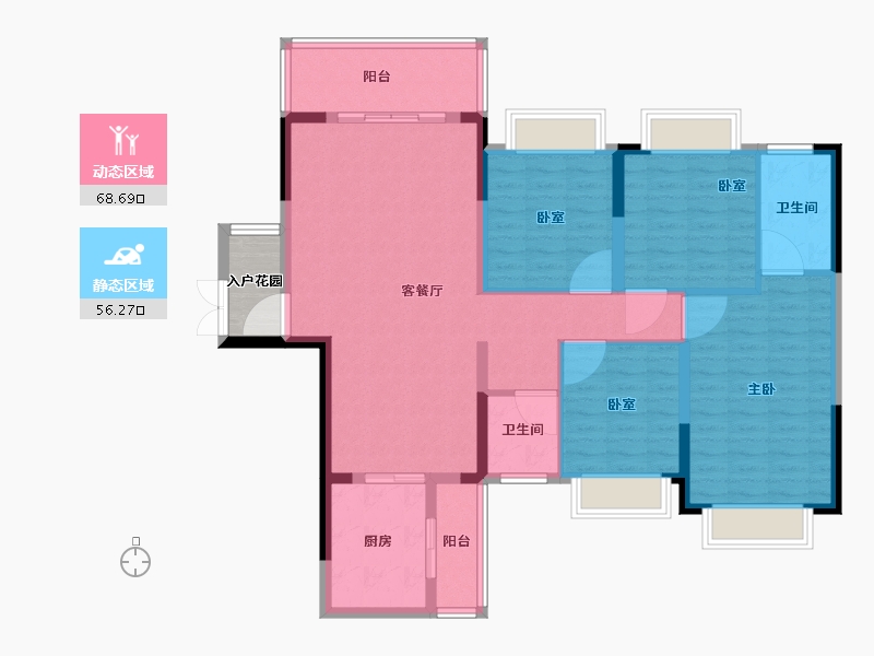 广西壮族自治区-来宾市-金色时代-116.00-户型库-动静分区