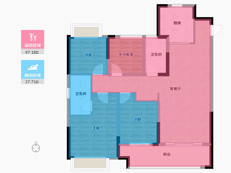 湖南省-长沙市-中交凤鸣九章-93.27-户型库-动静分区