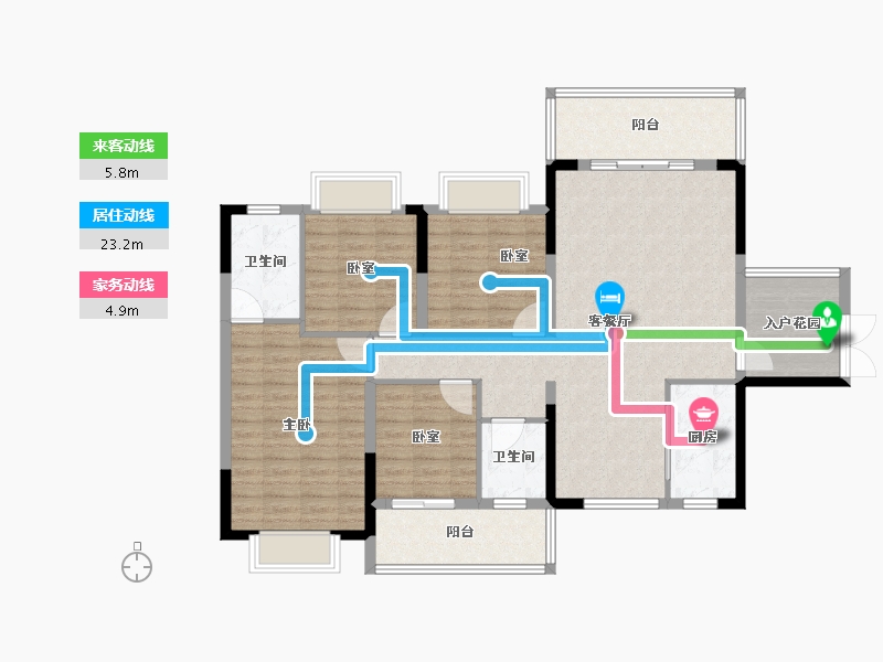 广西壮族自治区-来宾市-金色时代-118.40-户型库-动静线