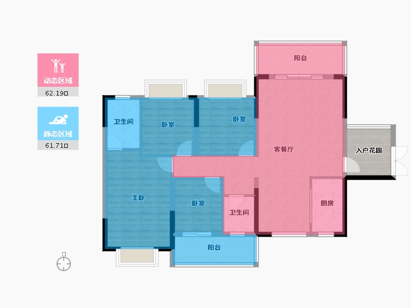 广西壮族自治区-来宾市-金色时代-118.40-户型库-动静分区