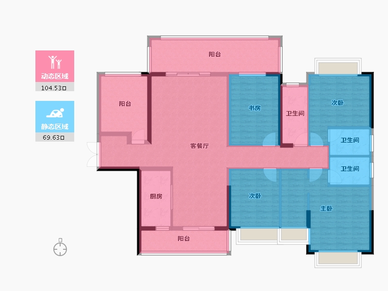 广西壮族自治区-来宾市-江滨湾1号-156.66-户型库-动静分区