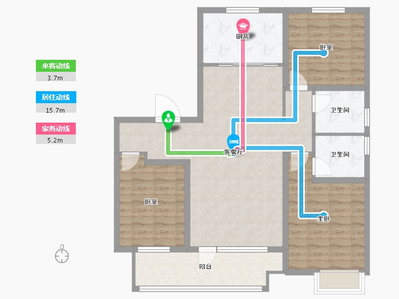 山东省-潍坊市-桃源金茂悦-103.20-户型库-动静线