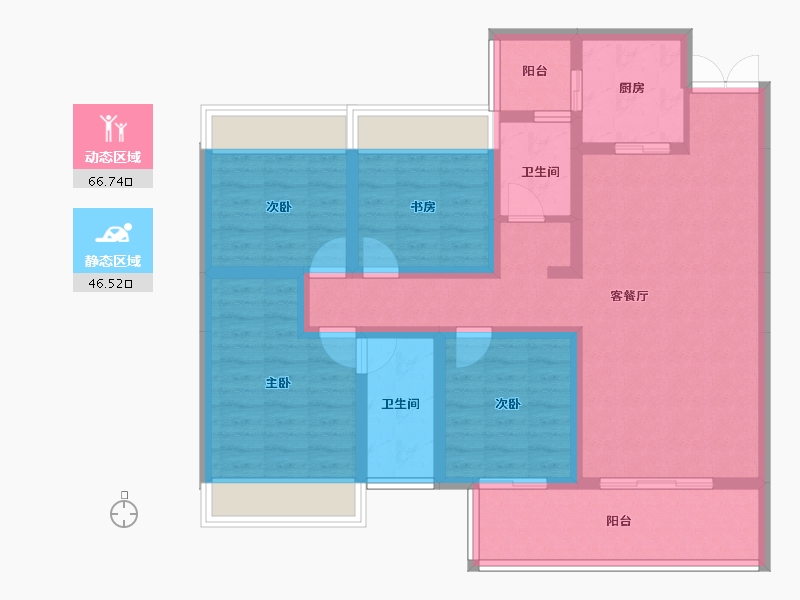 云南省-昭通市-镇雄晟锦鄉悦南湾-99.75-户型库-动静分区