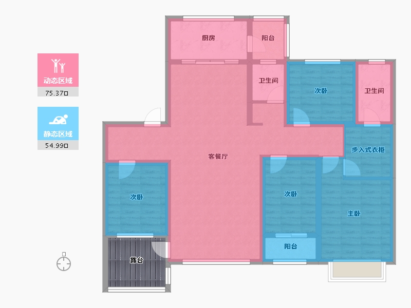 山东省-潍坊市-诸城市惠丰·朴园-135.00-户型库-动静分区