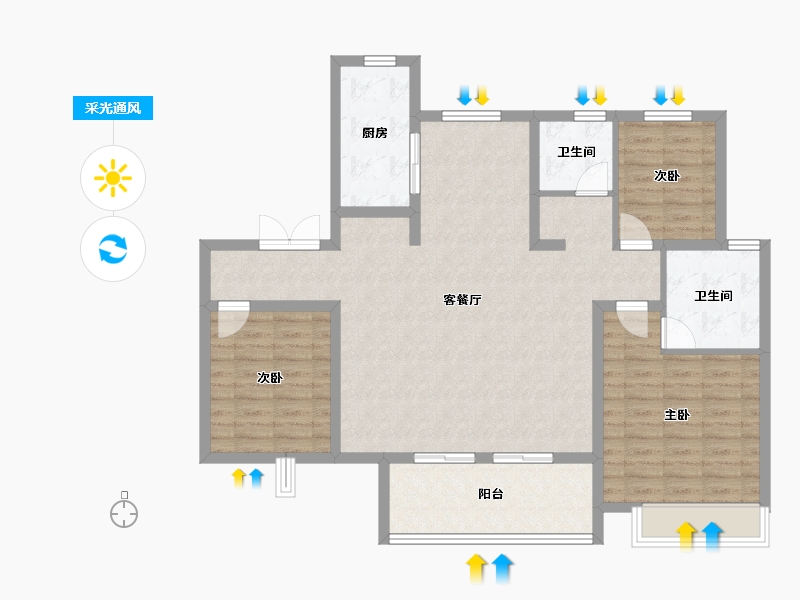 河南省-周口市-康桥海义悦溪园-108.01-户型库-采光通风