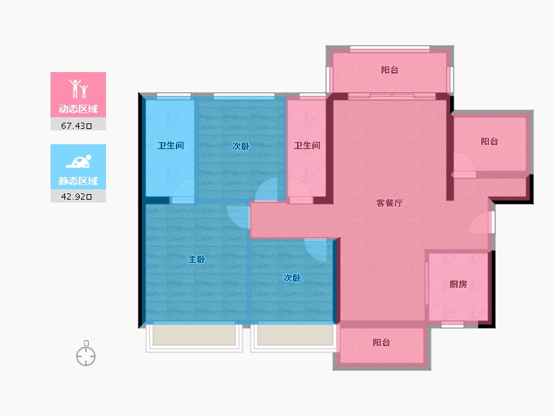 广东省-河源市-龙光城-98.69-户型库-动静分区