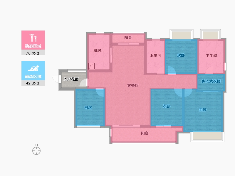 广东省-佛山市-绿城桂语兰庭-116.00-户型库-动静分区