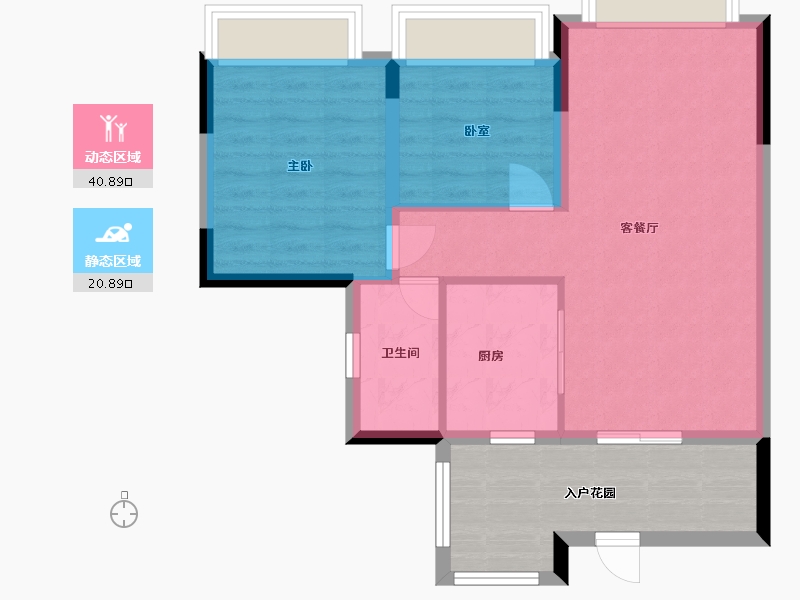 贵州省-遵义市-观澜府-72.00-户型库-动静分区