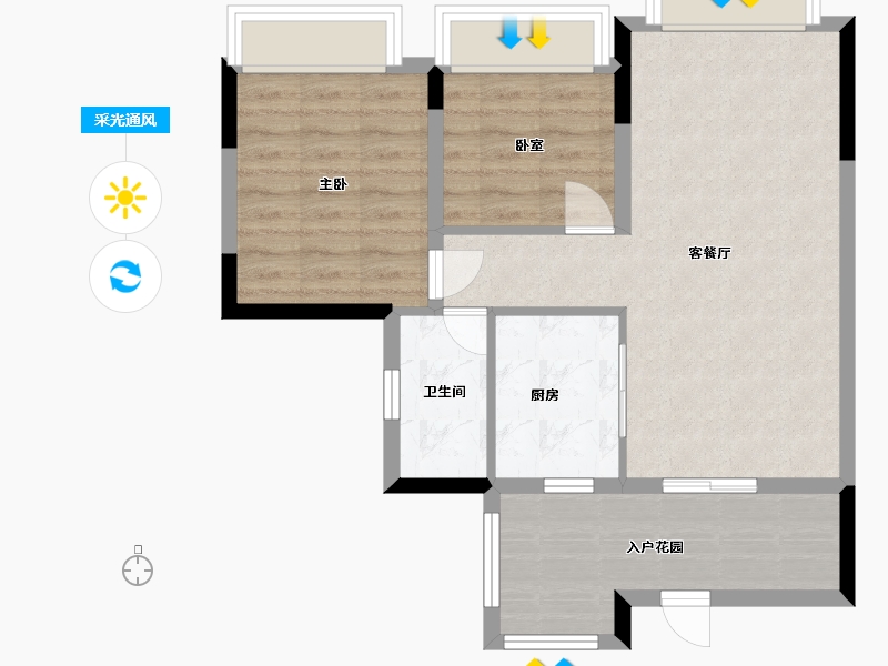 贵州省-遵义市-观澜府-72.00-户型库-采光通风