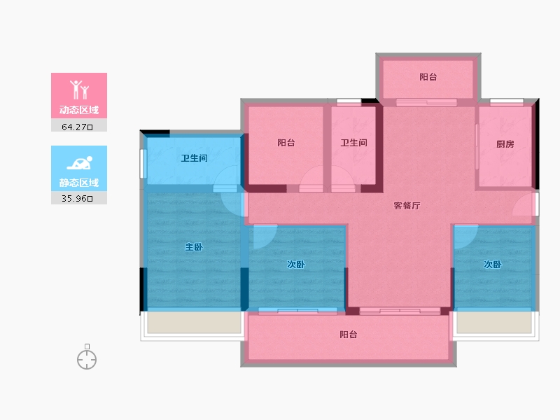 广东省-河源市-嘉葆润永安新城-89.36-户型库-动静分区