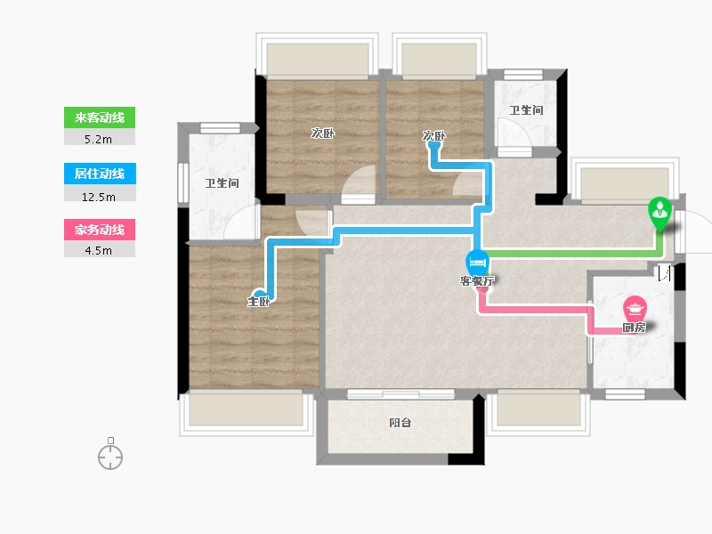 广东省-珠海市-南光泊岸花园-71.20-户型库-动静线