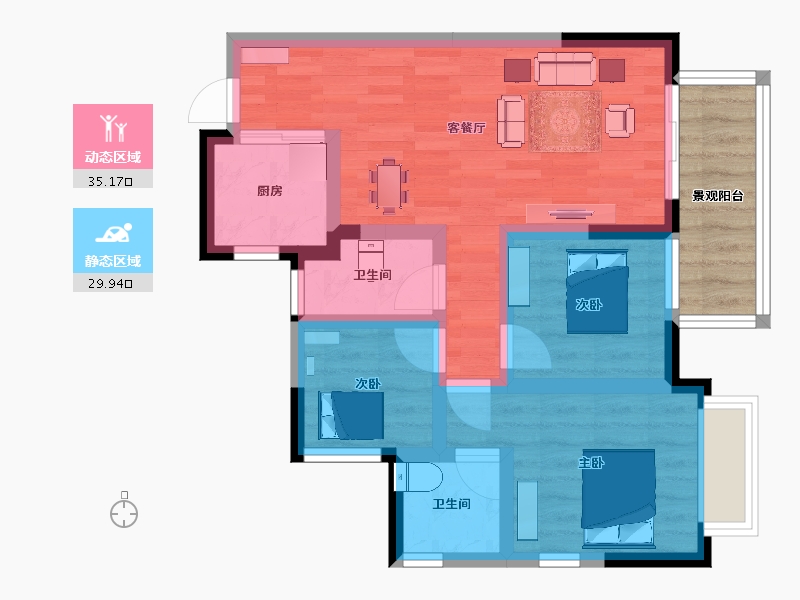 广西壮族自治区-南宁市-龙光玖誉城-62.03-户型库-动静分区