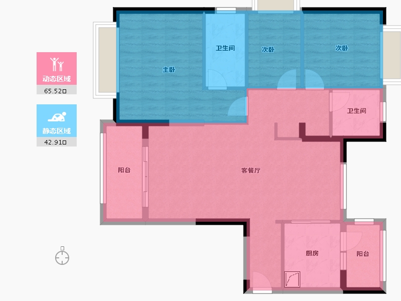 贵州省-贵阳市-恒大半山御景-109.00-户型库-动静分区