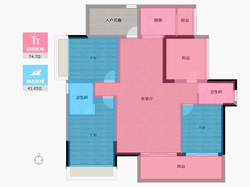 广东省-河源市-嘉葆润永安新城-111.59-户型库-动静分区