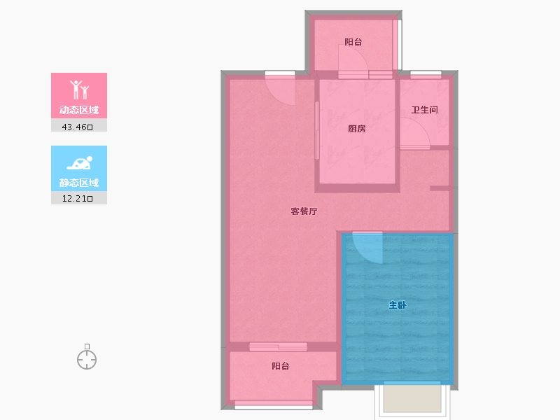 上海-上海市-复地富顿街区-45.86-户型库-动静分区