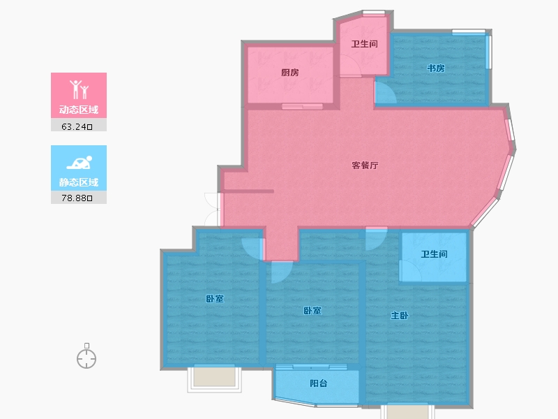 上海-上海市-东源名都-128.50-户型库-动静分区