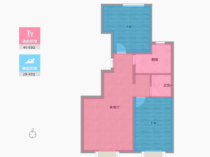 北京-北京市-亦庄金悦郡-61.60-户型库-动静分区