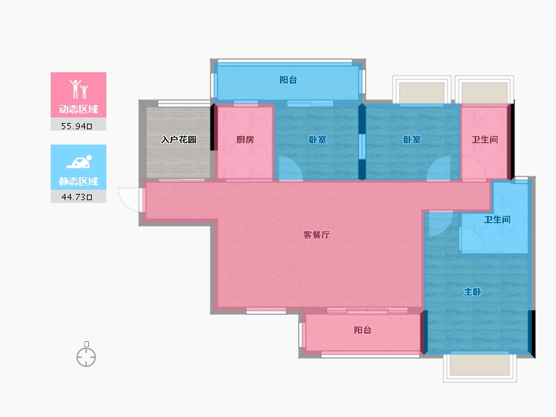 广东省-中山市-港穗如愿居-96.80-户型库-动静分区