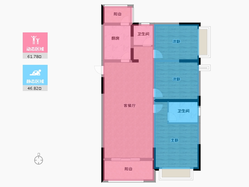 河南省-信阳市-半山学府-97.00-户型库-动静分区