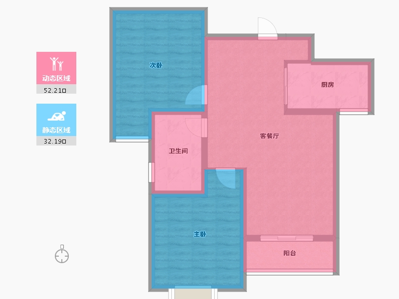 陕西省-咸阳市-城投时代-75.20-户型库-动静分区