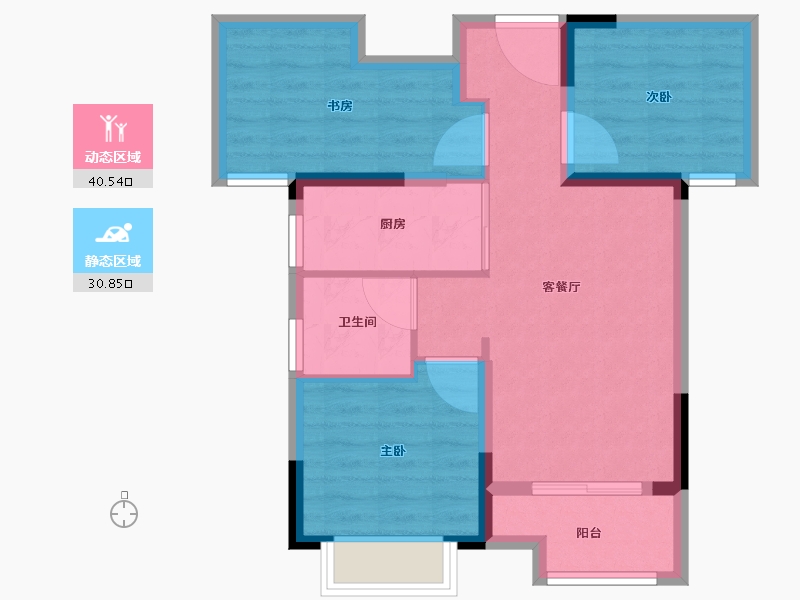 福建省-厦门市-金地峯上-63.21-户型库-动静分区