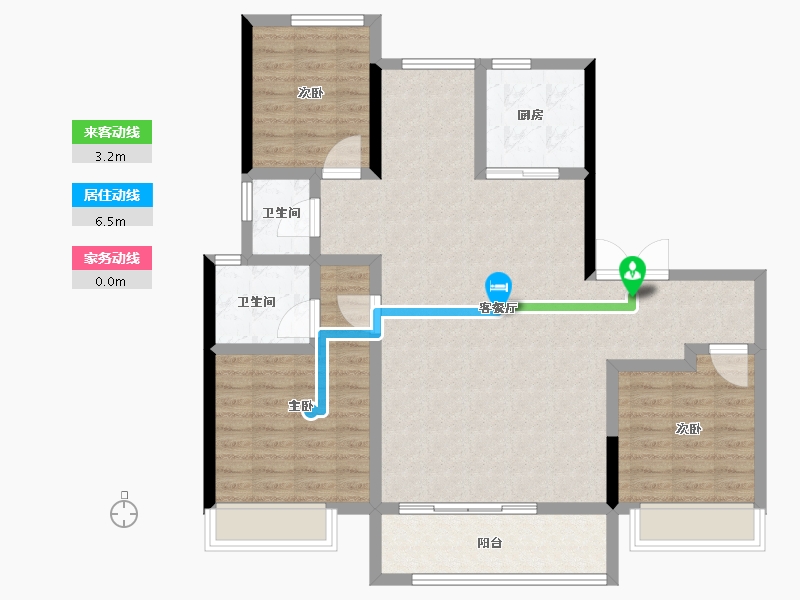 陕西省-西安市-招商央畔-104.00-户型库-动静线