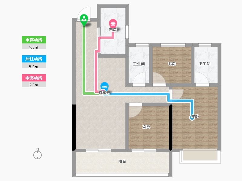 河北省-石家庄市-招商臻境-94.41-户型库-动静线