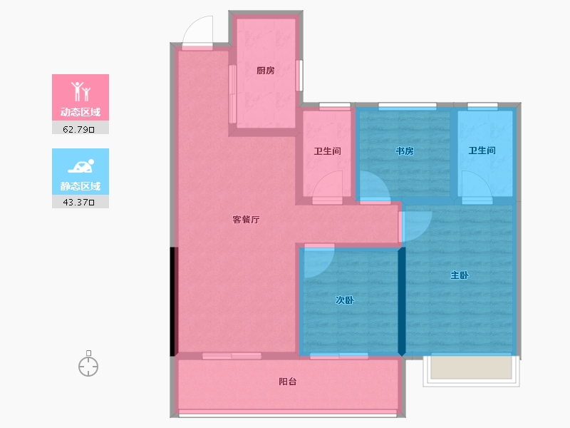 河北省-石家庄市-招商臻境-94.41-户型库-动静分区