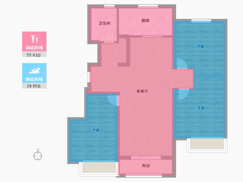 天津-天津市-保利天汇-84.00-户型库-动静分区