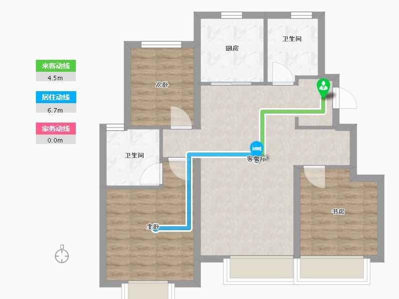 天津-天津市-保利天汇-71.20-户型库-动静线