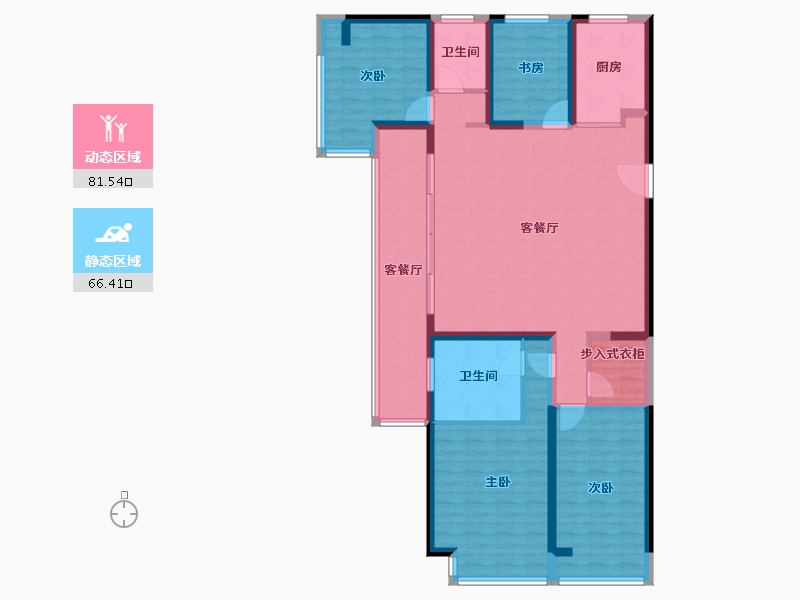 河南省-郑州市-美盛金水印-132.96-户型库-动静分区